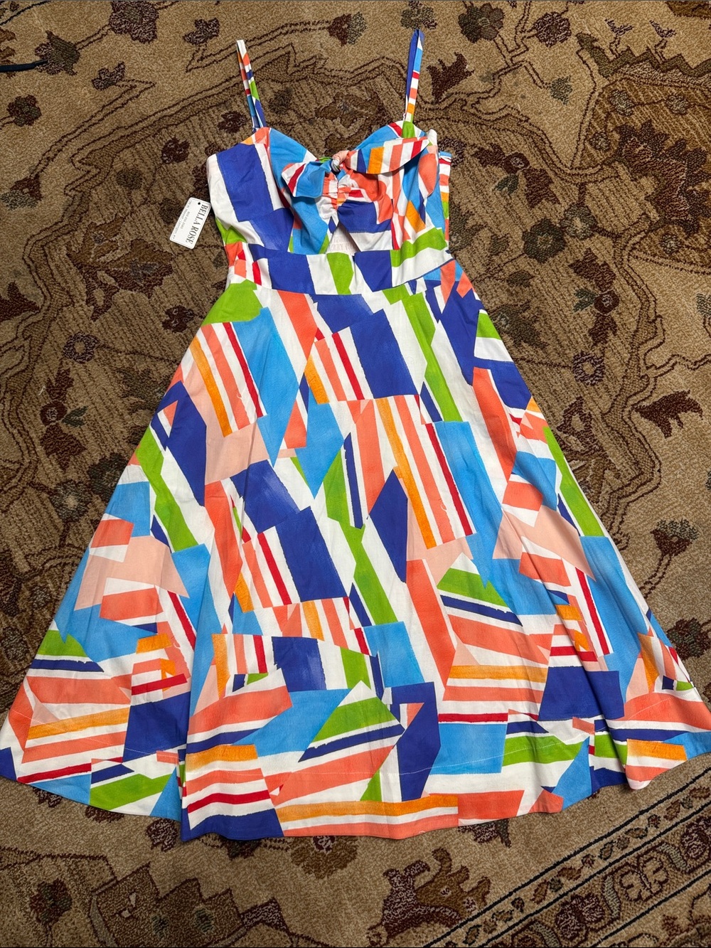 NWT Milly Corinna nautical print poplin a line dress 6